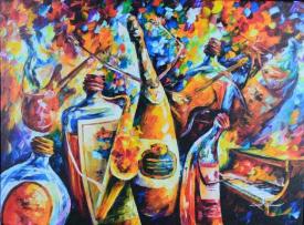 Bottle Jazz IV by Leonid Afremov