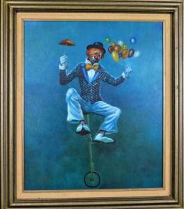 Unicycle Clown by Y Julina