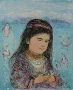 Aleut Child by Edna Hibel