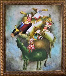 Five Musicians on Bull by Joyce Roybal