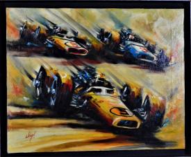 Indy Cars At Speed by D.E. Weigel